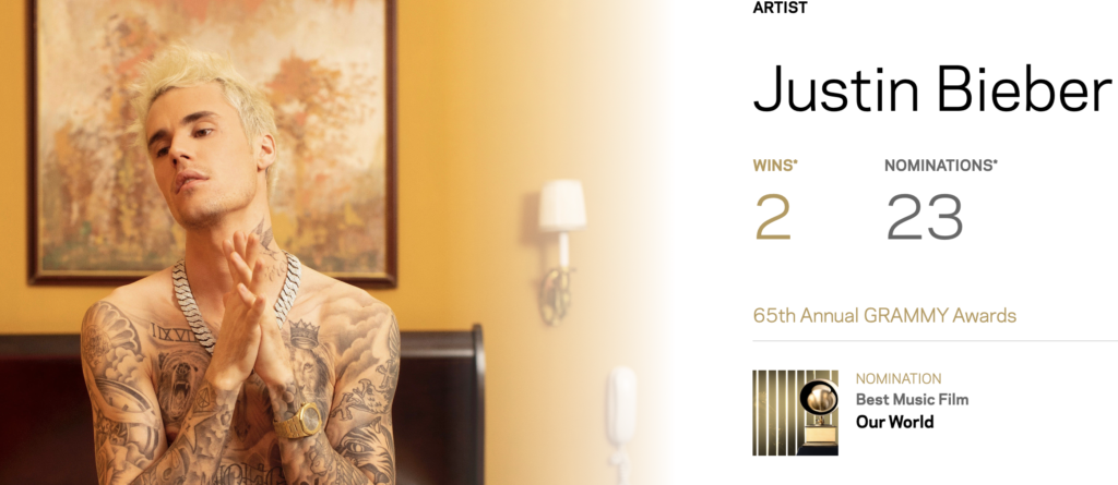 Justin Bieber Grammy